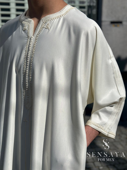 Djellaba Al Hoceima creme sideview