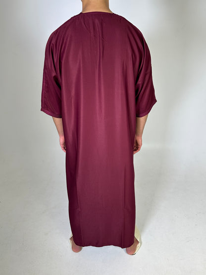 Djellaba Meknes Bordeaux rearview