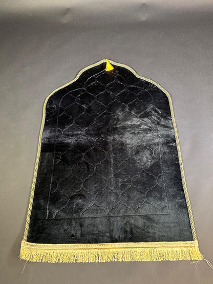 Black velvet prayer mat