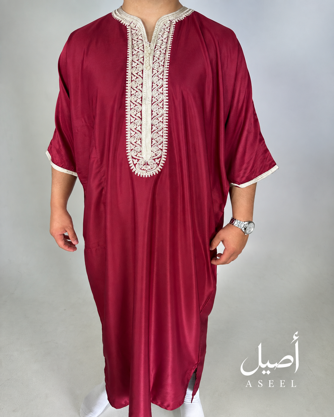 Gandoura Tétouan Burgundy Red - ASEEL